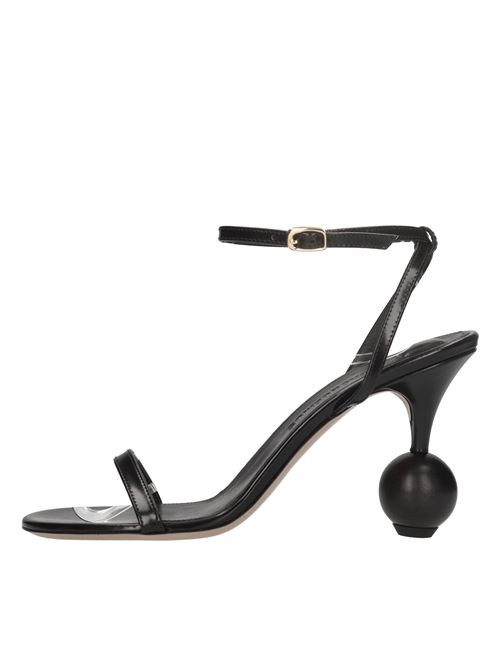 Sandali Les Sandales Bisou in pelle JACQUEMUS | 243FO149-4036 990NERO